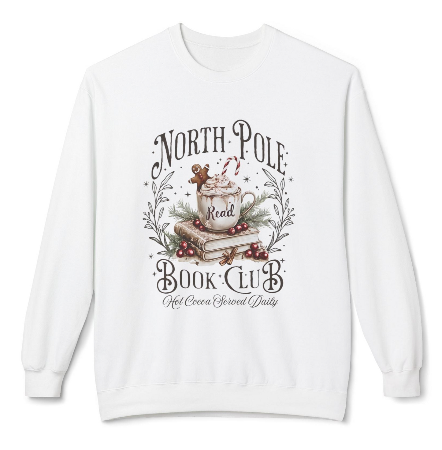 Christmas Sweatshirt North Pole Book Club