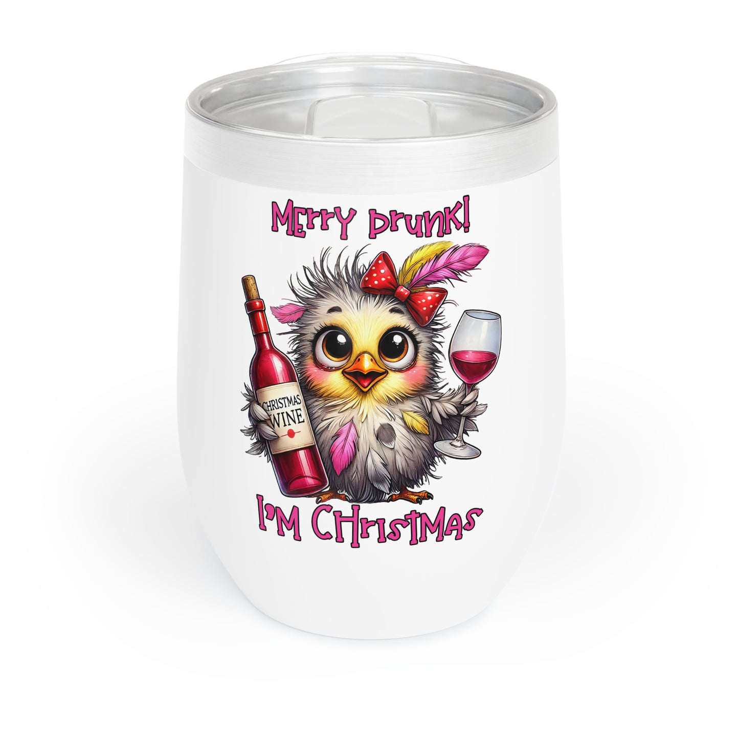 Christmas Wine Tumbler " Merry Drunk I'm Christmas "