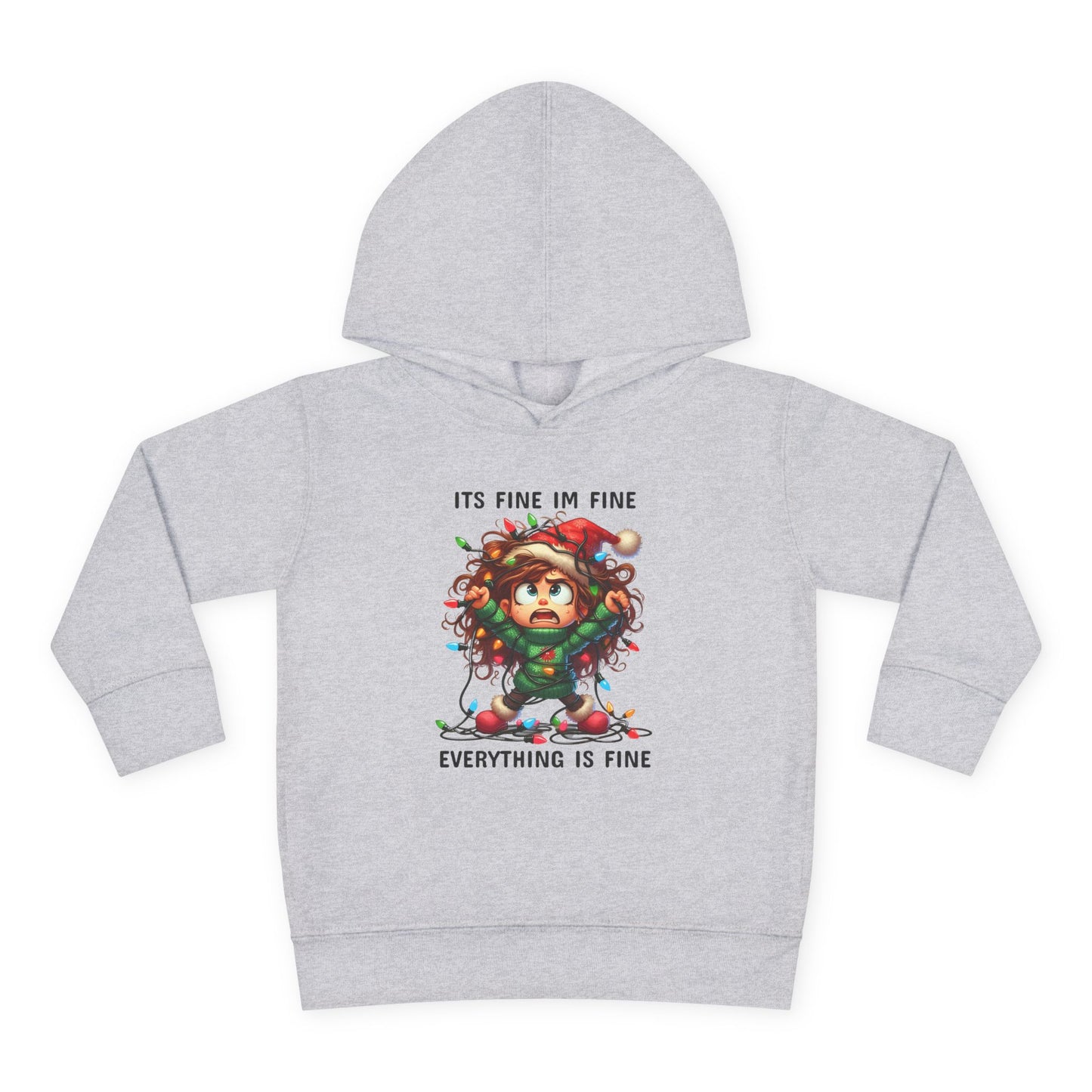 Kids Fleece Hoodie - 'Its Fine Im Fine' Toddler Pullover Sweatshirt