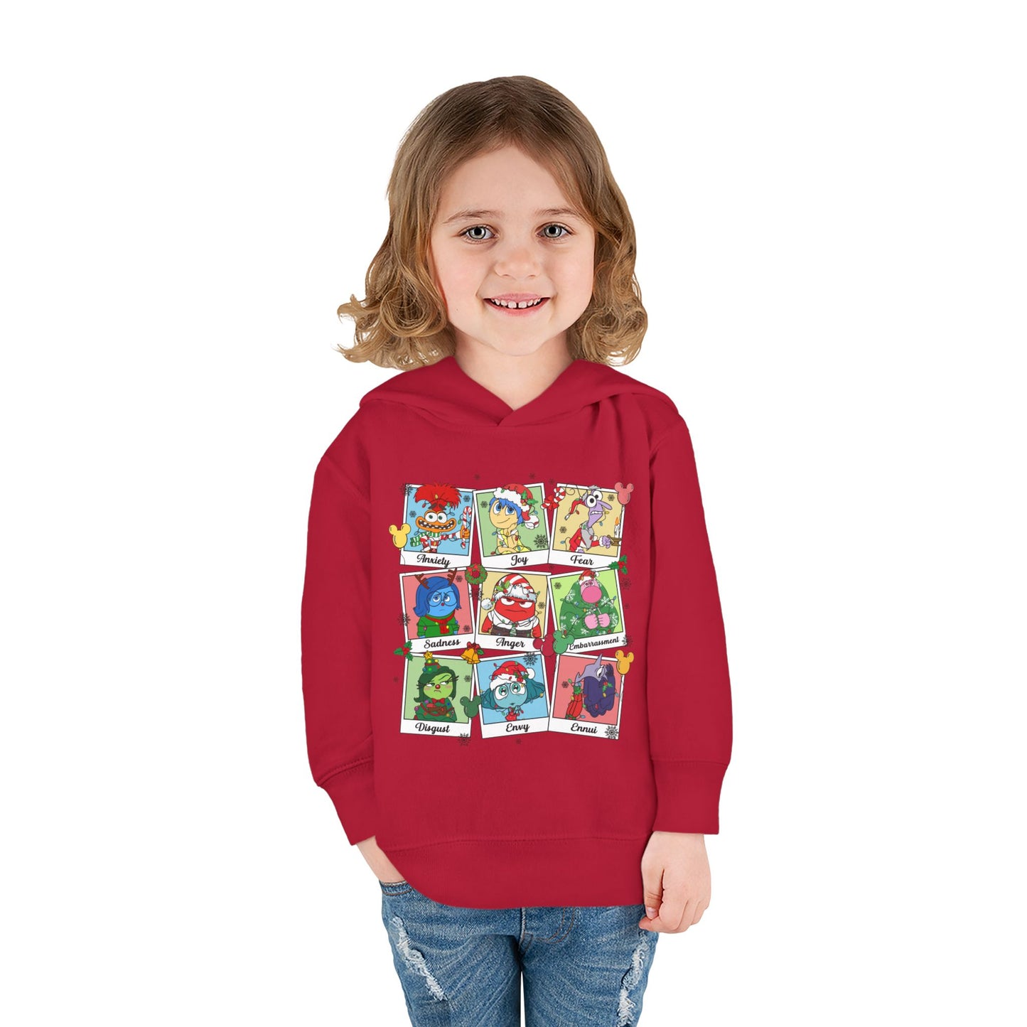 Toddler Fleece Hoodie - Emotions Christmas Sweater