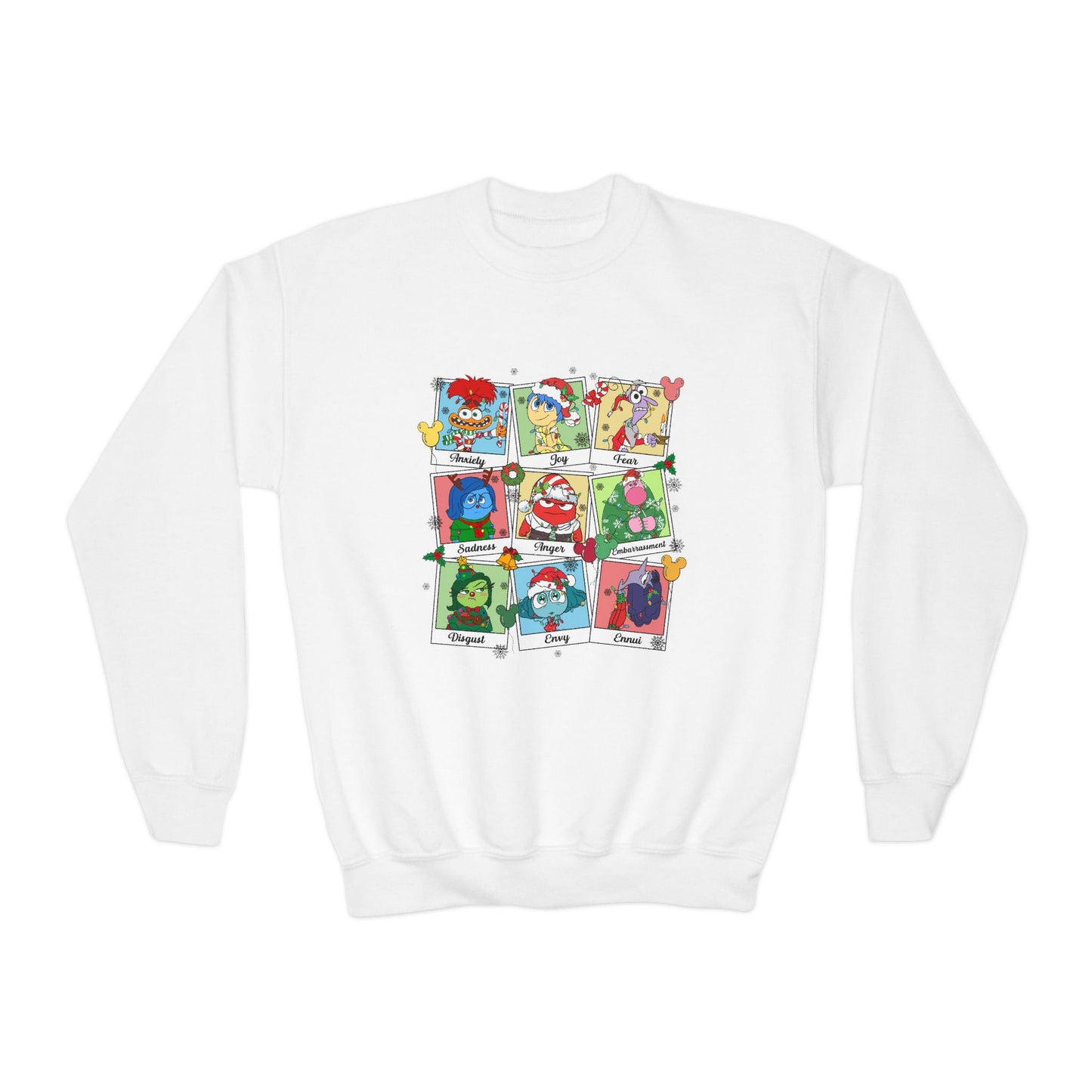 Emotions Christmas Youth Crewneck Sweatshirt