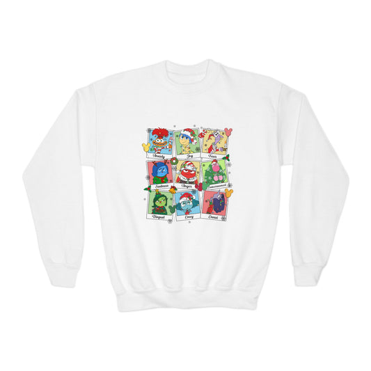 Emotions Christmas Youth Crewneck Sweatshirt