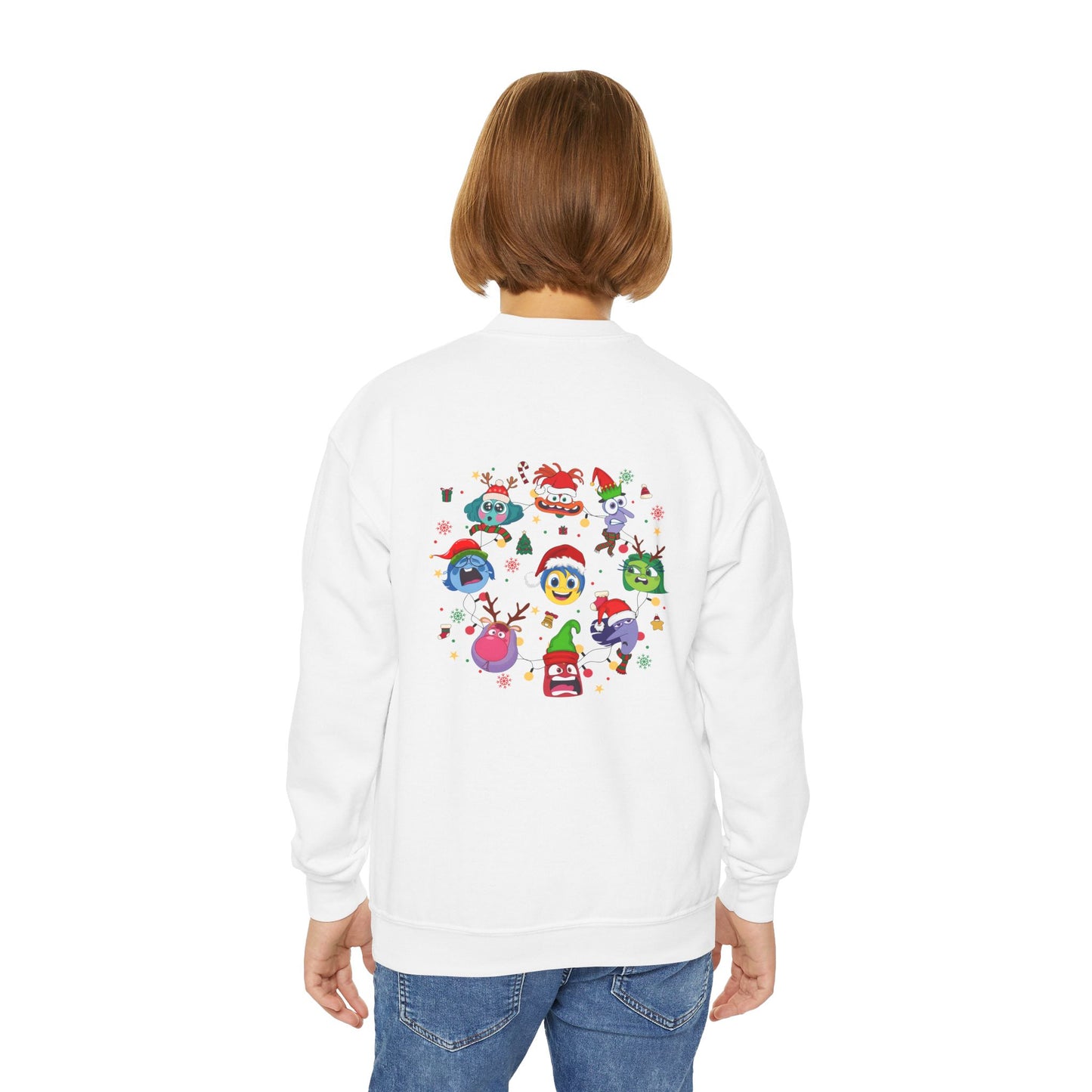 Emotions Christmas Youth Crewneck Sweatshirt