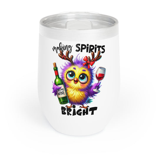 Christmas Wine Tumbler " Making Spirits Bright"