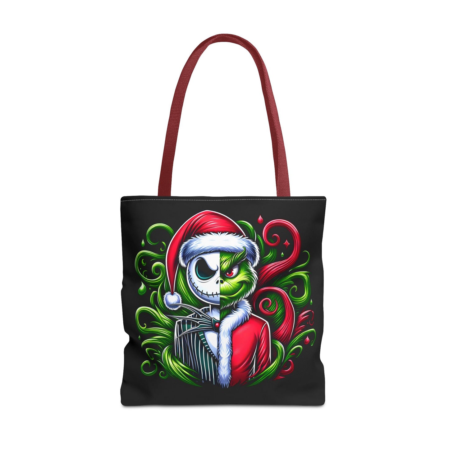 Jack Skellington and Grinch Christmas Movie Mashup Tote Bag