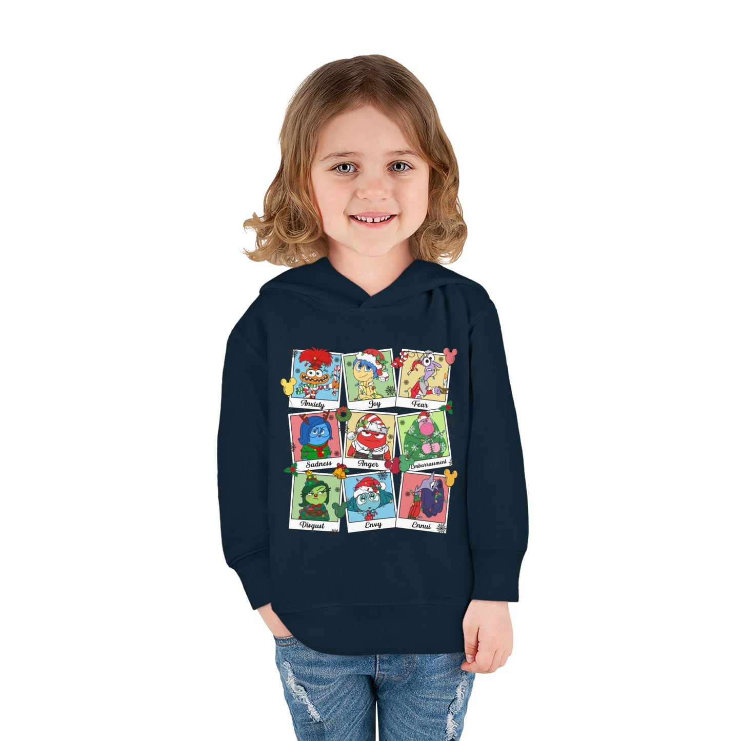 Toddler Fleece Hoodie - Emotions Christmas Sweater