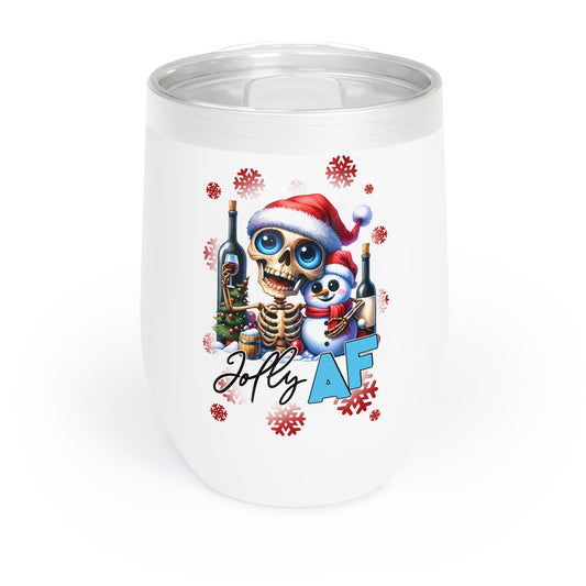 Christmas Wine Tumbler "Jolly AF