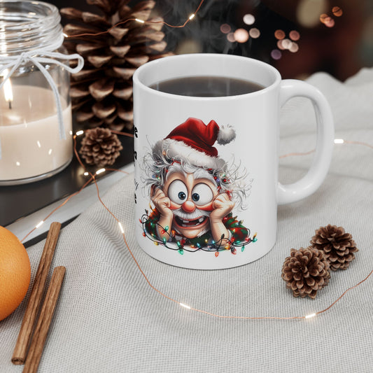 It's Fine Grandpa Is Fine Everything is Fine" Christmas Ceramic Mug, (11oz, 15oz)