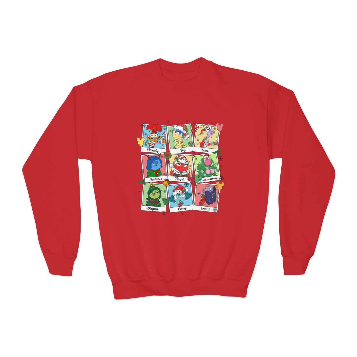 Emotions Christmas Youth Crewneck Sweatshirt