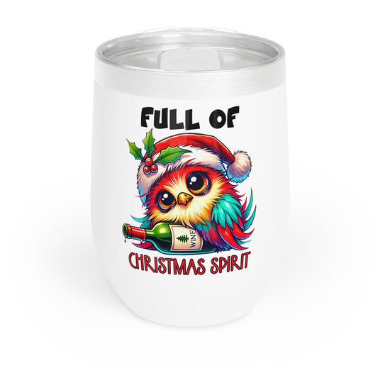 Christmas Wine Tumbler " Full of Christmas Spirt"