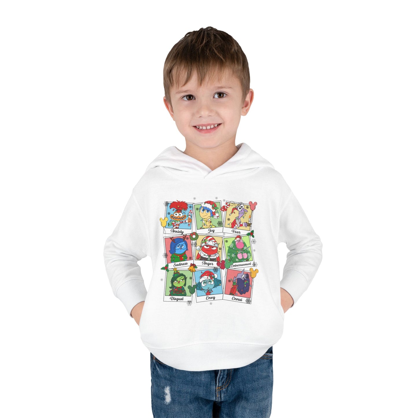 Toddler Fleece Hoodie - Emotions Christmas Sweater