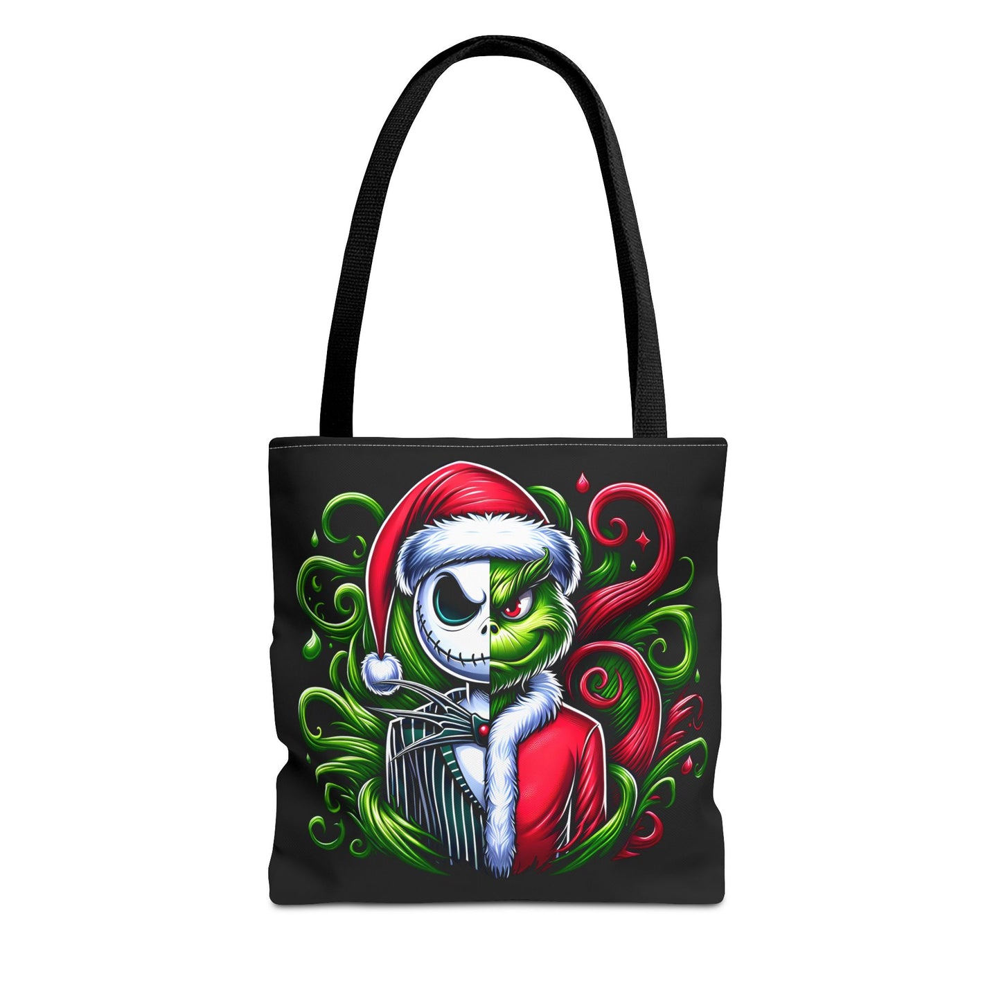 Jack Skellington and Grinch Christmas Movie Mashup Tote Bag