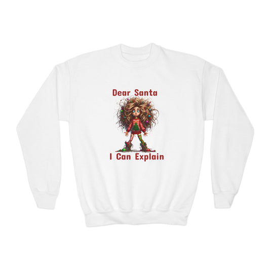 Youth Christmas Sweater - Dear Santa I Can Explain