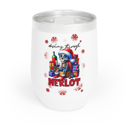 Christmas Wine Tumbler "Dashing Through Merlot"