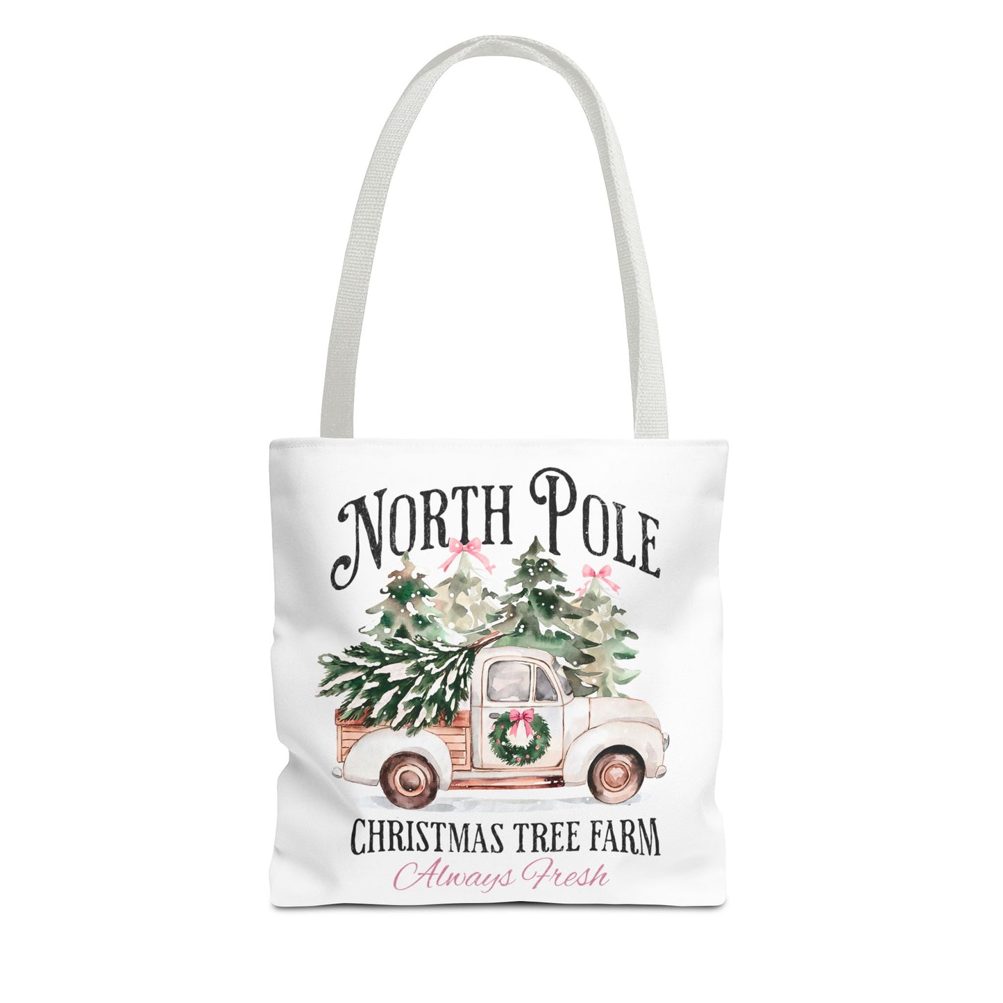 North Pole Christmas Tree Tote Bag