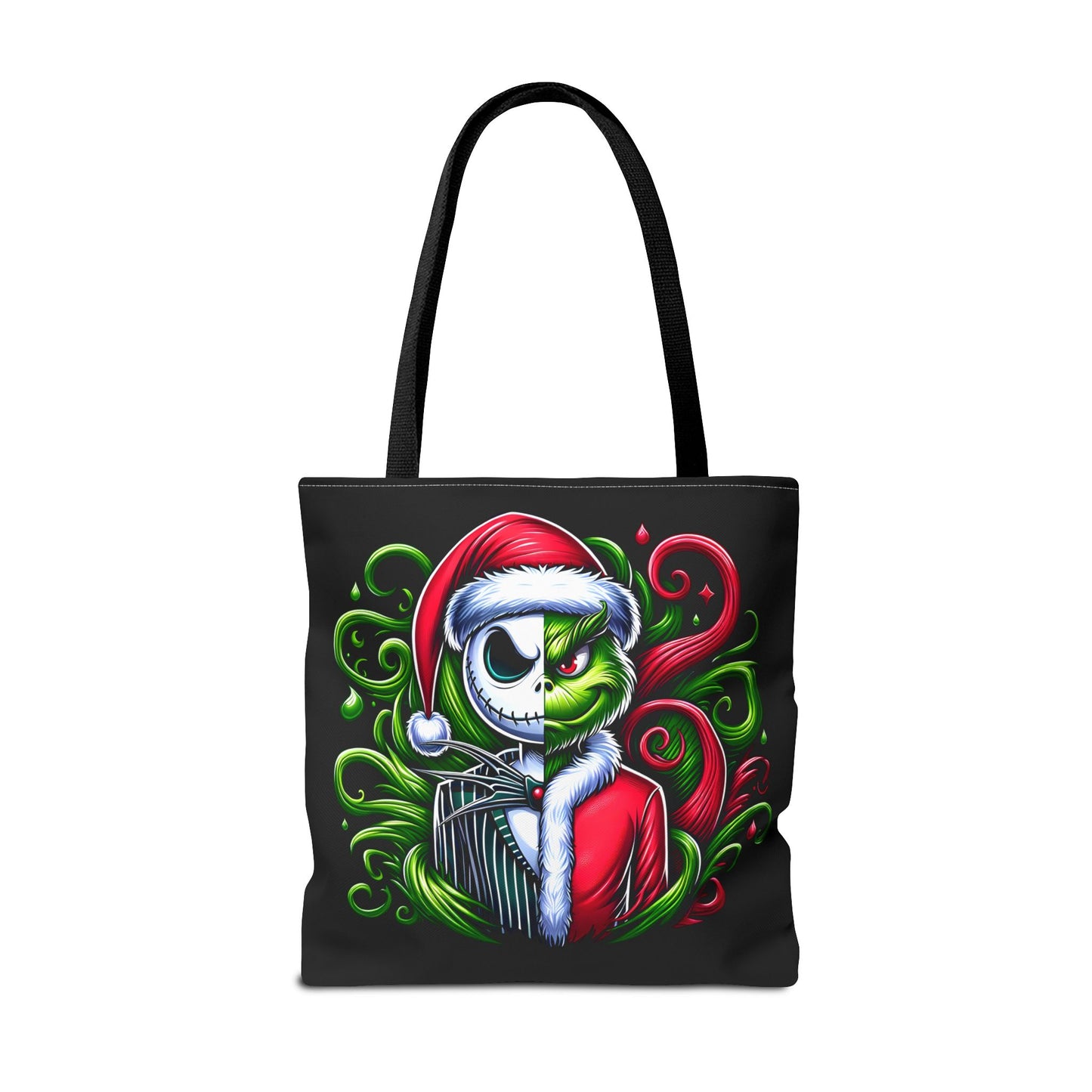 Jack Skellington and Grinch Christmas Movie Mashup Tote Bag