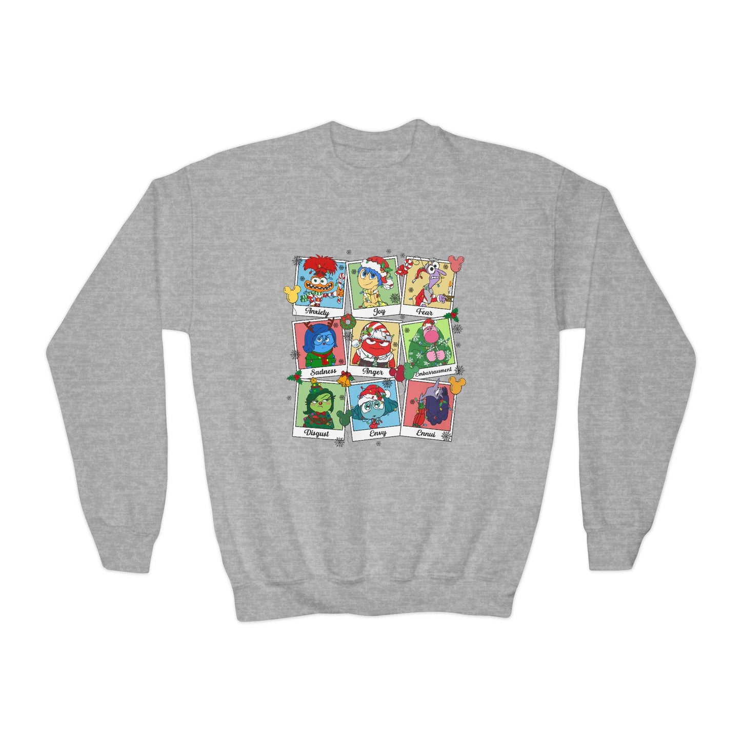 Emotions Christmas Youth Crewneck Sweatshirt