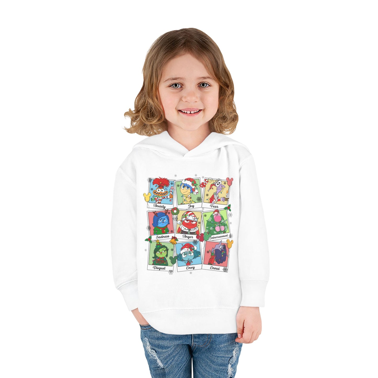 Toddler Fleece Hoodie - Emotions Christmas Sweater