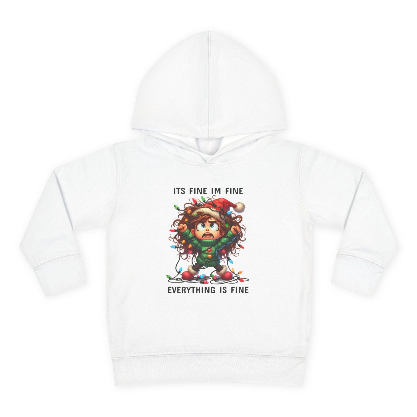 Kids Fleece Hoodie - 'Its Fine Im Fine' Toddler Pullover Sweatshirt