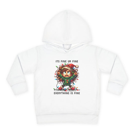 Kids Fleece Hoodie - 'Its Fine Im Fine' Toddler Pullover Sweatshirt