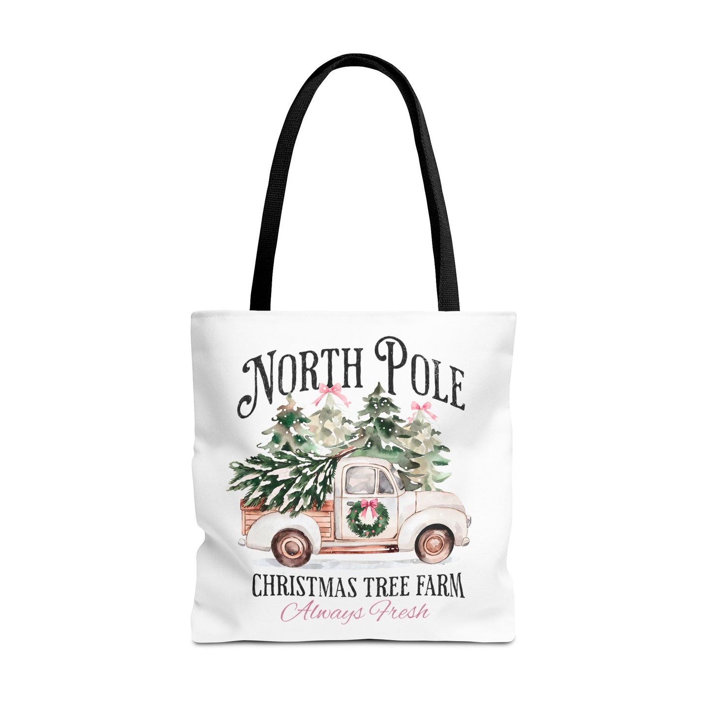 North Pole Christmas Tree Tote Bag