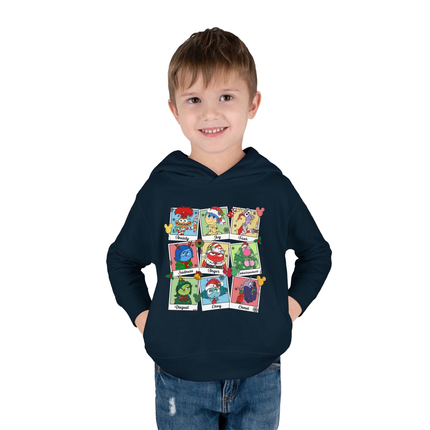 Toddler Fleece Hoodie - Emotions Christmas Sweater