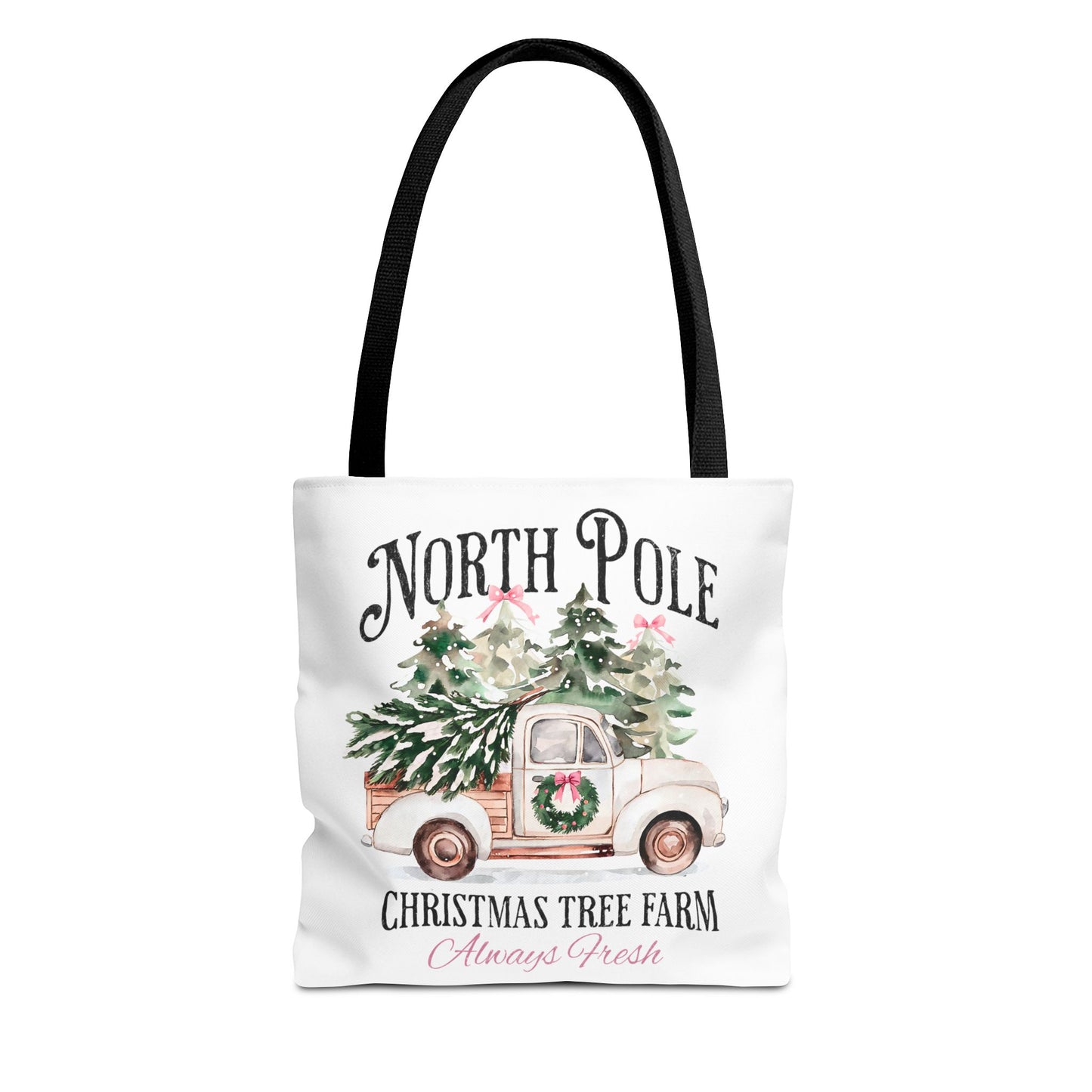 North Pole Christmas Tree Tote Bag