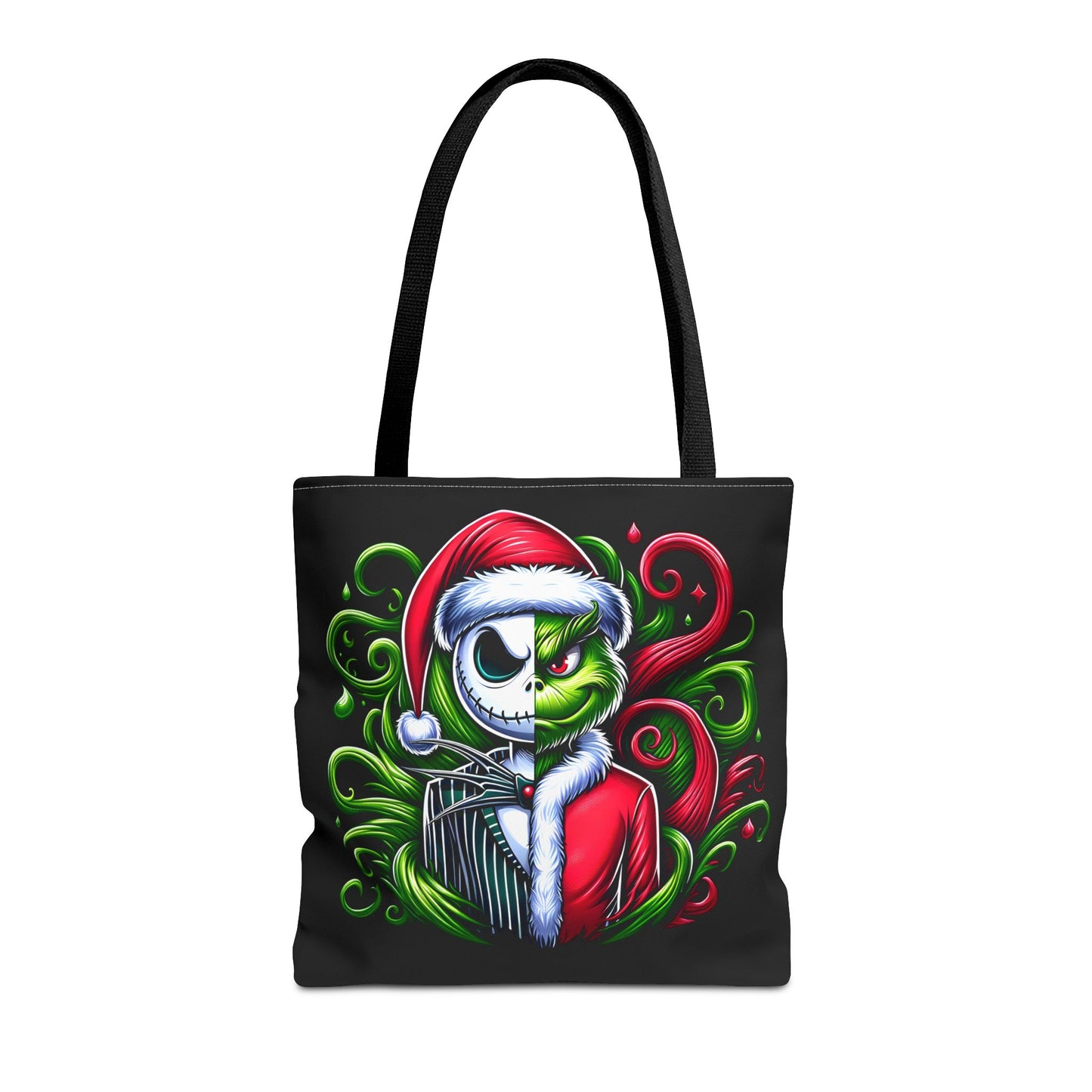 Jack Skellington and Grinch Christmas Movie Mashup Tote Bag