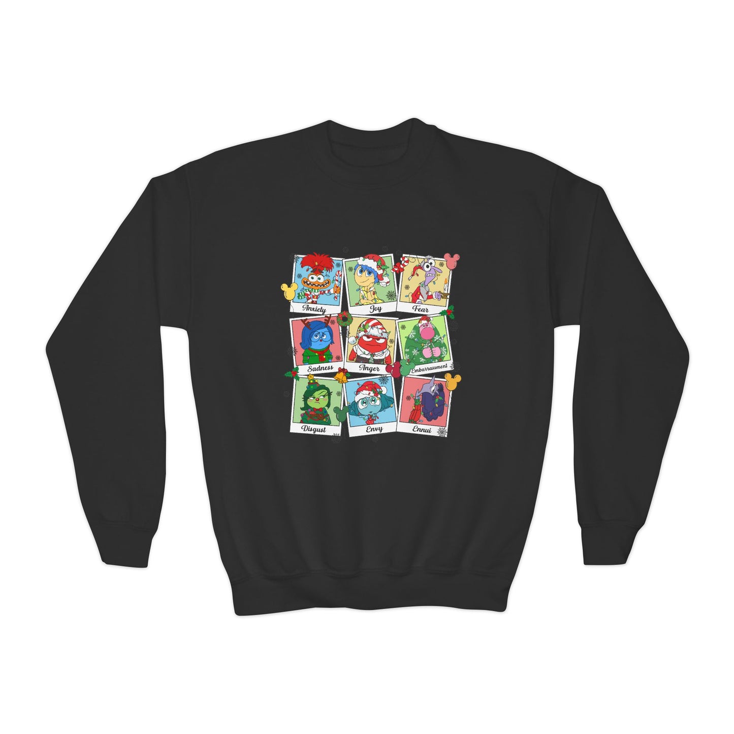 Emotions Christmas Youth Crewneck Sweatshirt