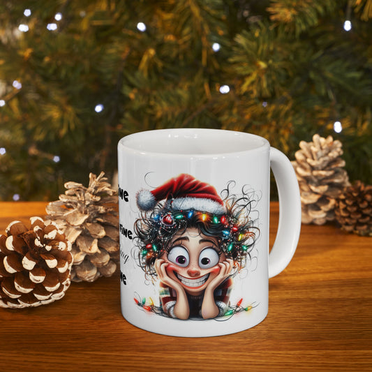 It's Fine Mom Is Fine Everything is Fine" Funny Christmas Ceramic Mug, (11oz, 15oz)