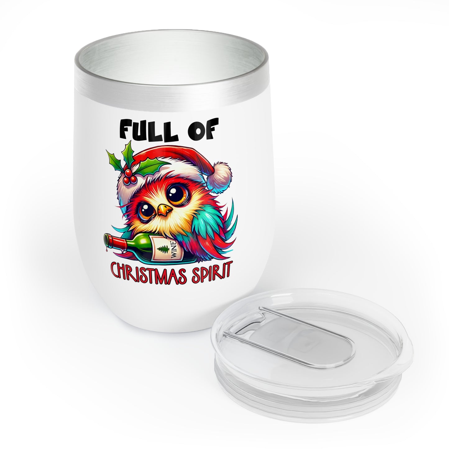 Christmas Wine Tumbler " Full of Christmas Spirt"