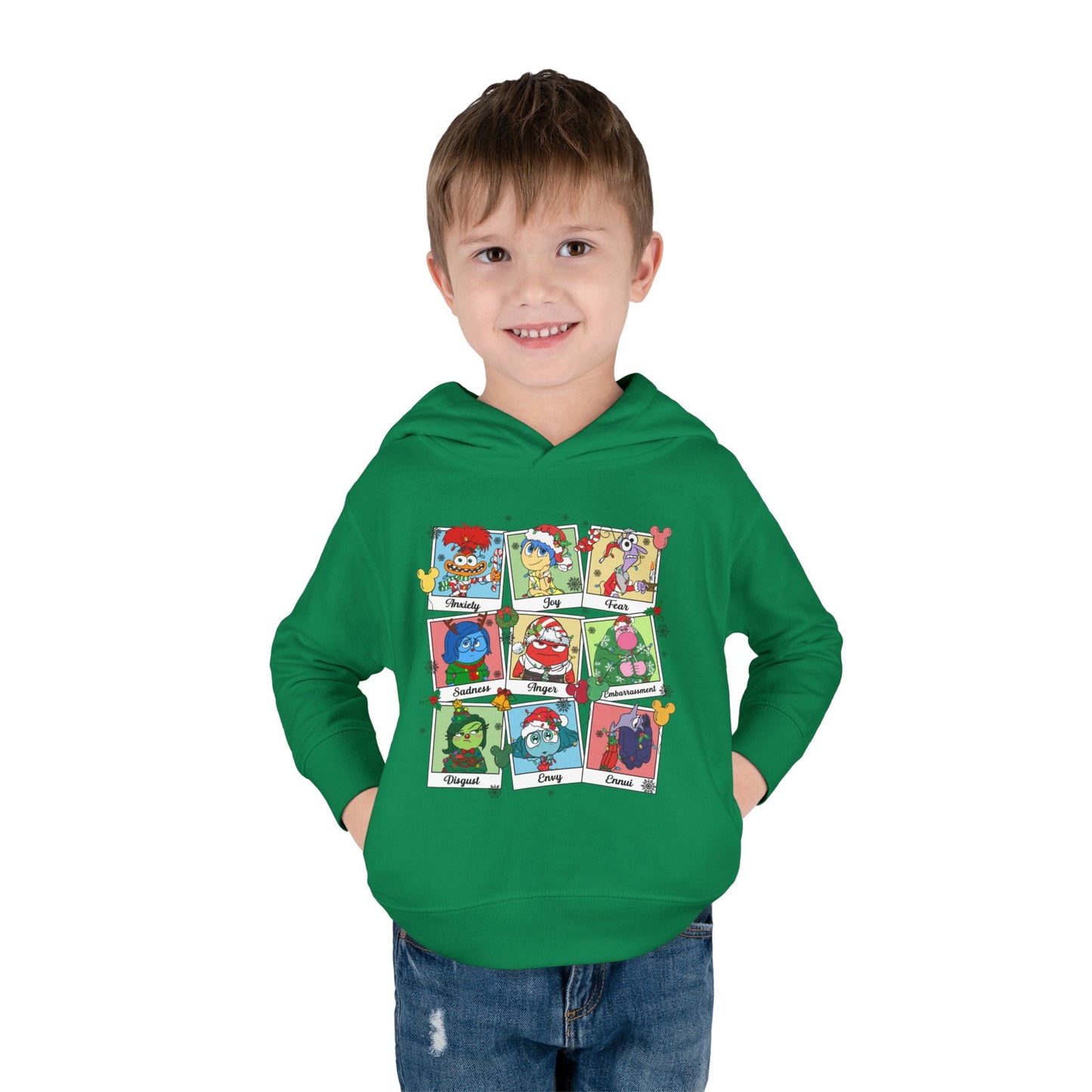 Toddler Fleece Hoodie - Emotions Christmas Sweater