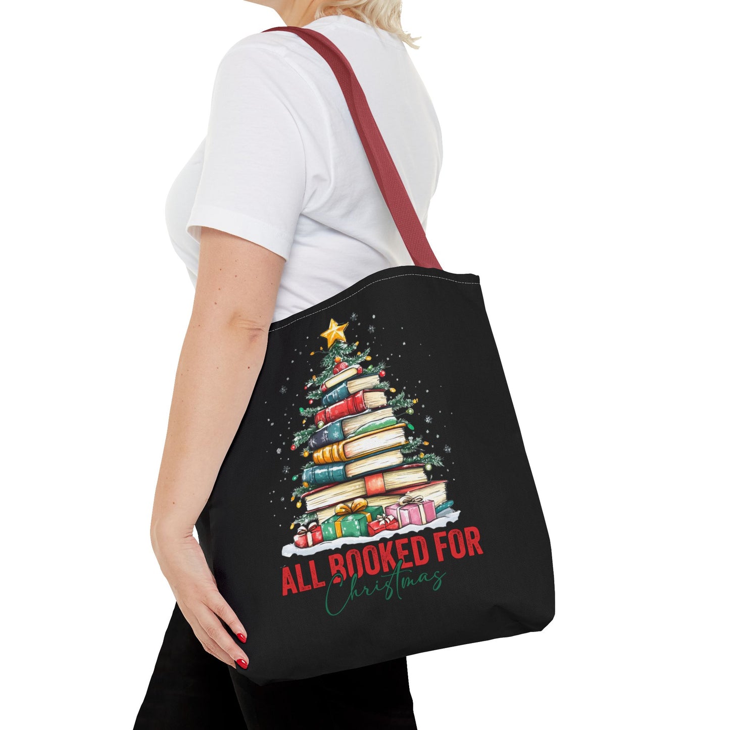 All Booked for Christmas Tote Bag