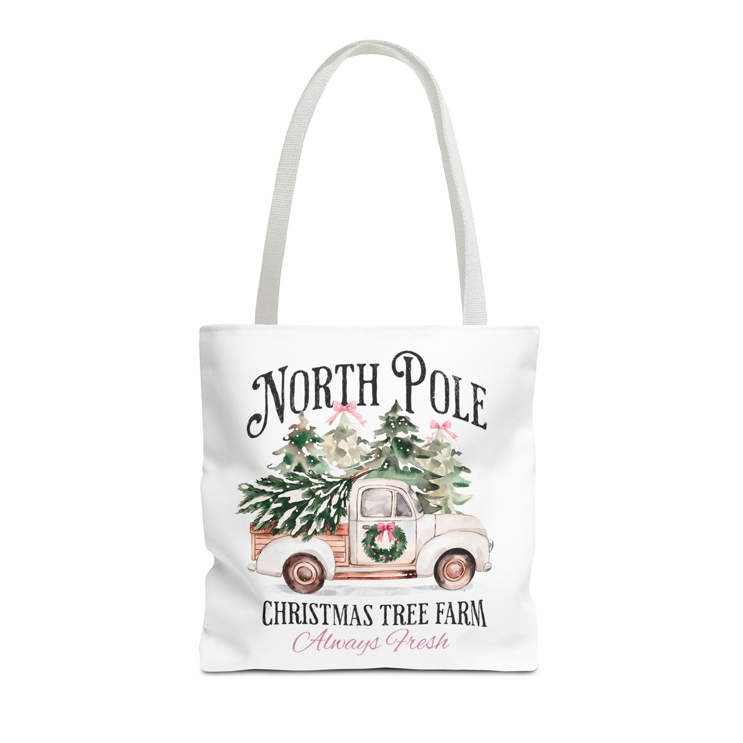 North Pole Christmas Tree Tote Bag