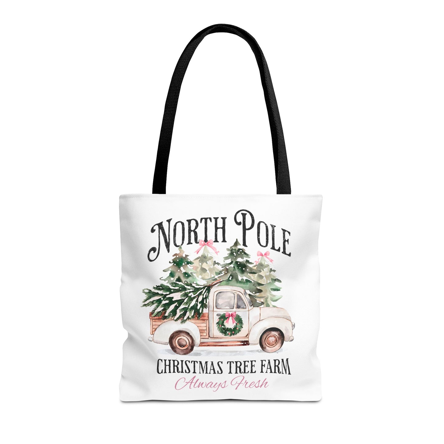 North Pole Christmas Tree Tote Bag